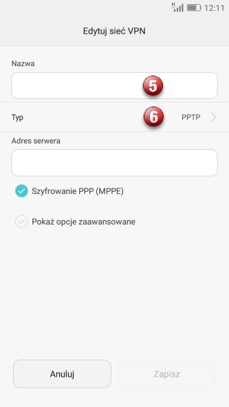 Android PPTP VPN