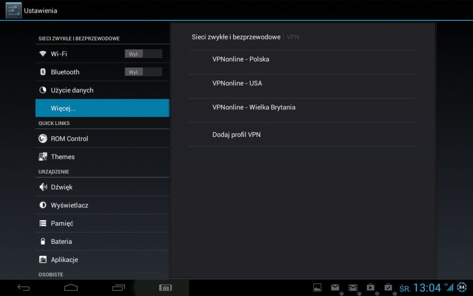 Android Tablet L2TP VPN