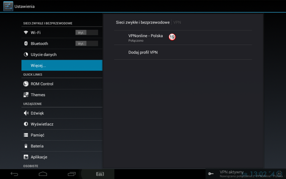 Android Tablet PPTP VPN