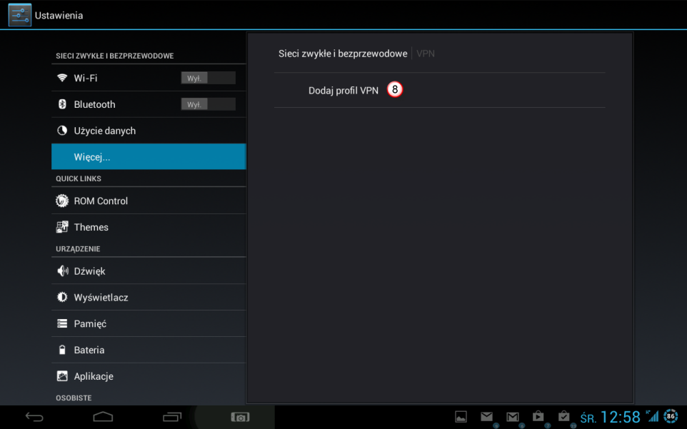 Android Tablet PPTP VPN