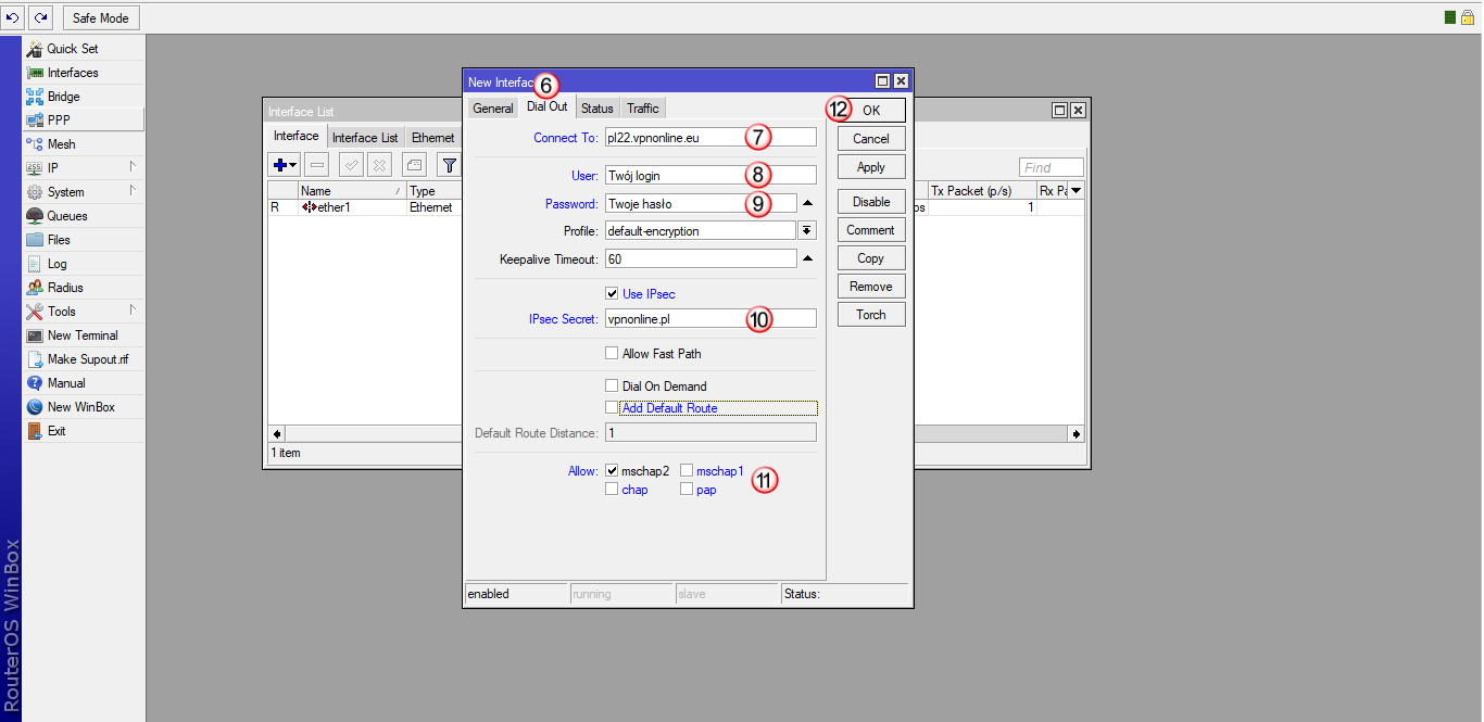Mikrotik L2TP/IPsec Client