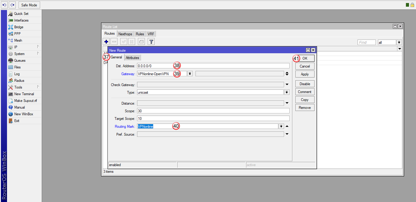 Mikrotik OpenVPN Client