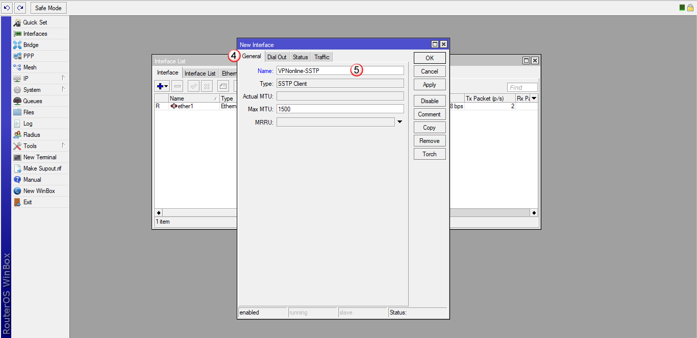 Mikrotik SSTP Client