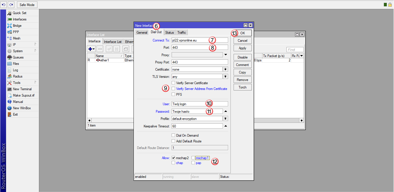 Mikrotik SSTP Client