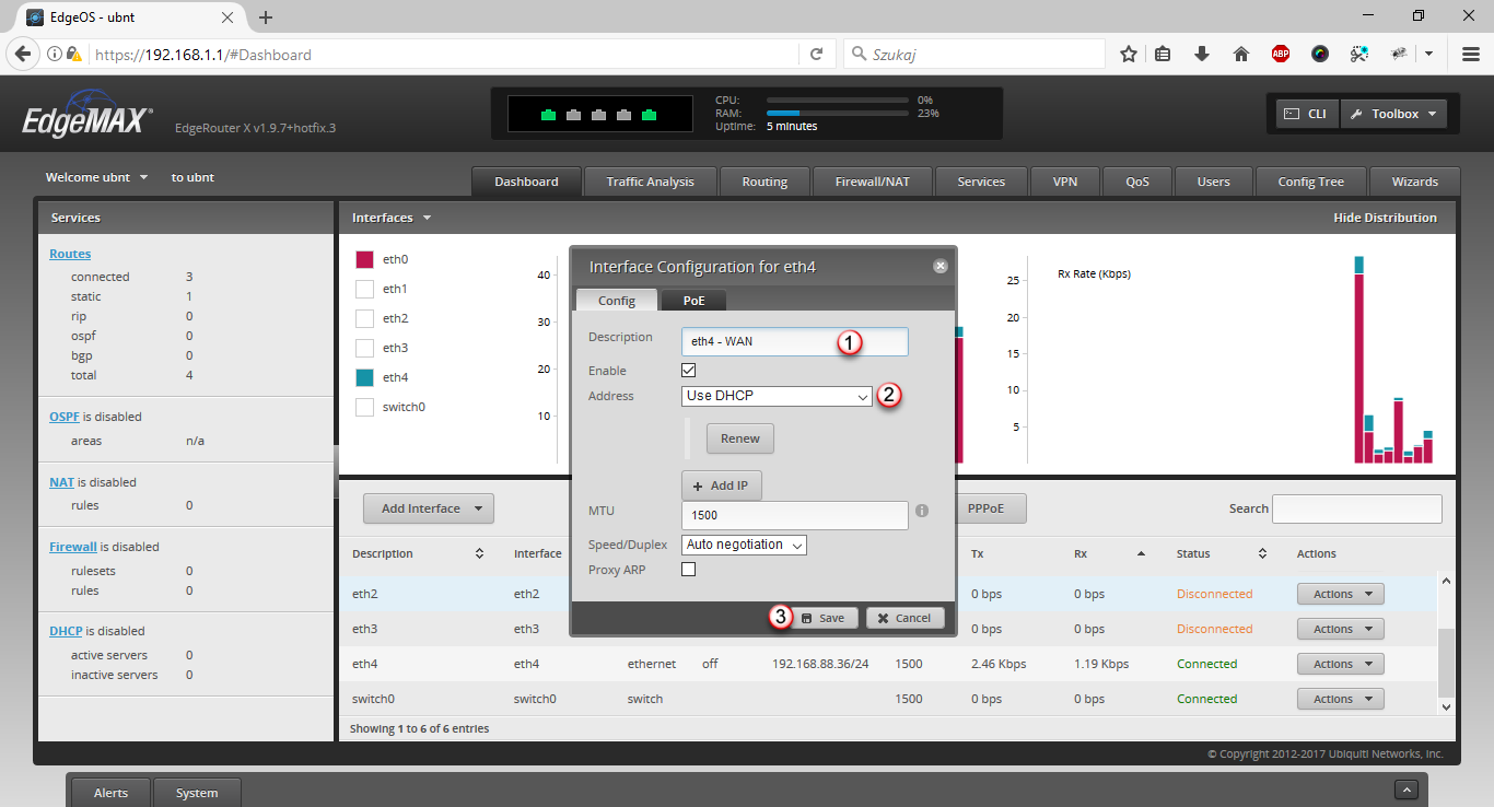 Ubiquiti Edge Router PPTP Client