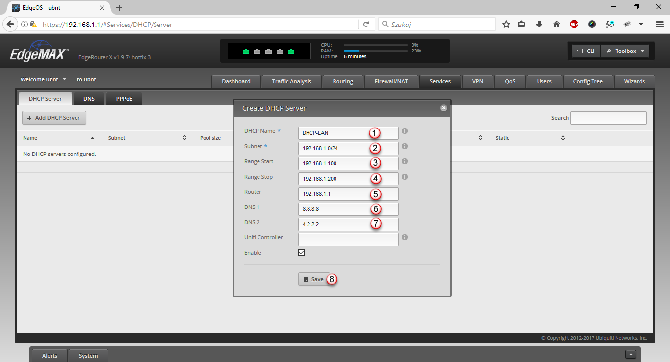 Ubiquiti Edge Router PPTP Client