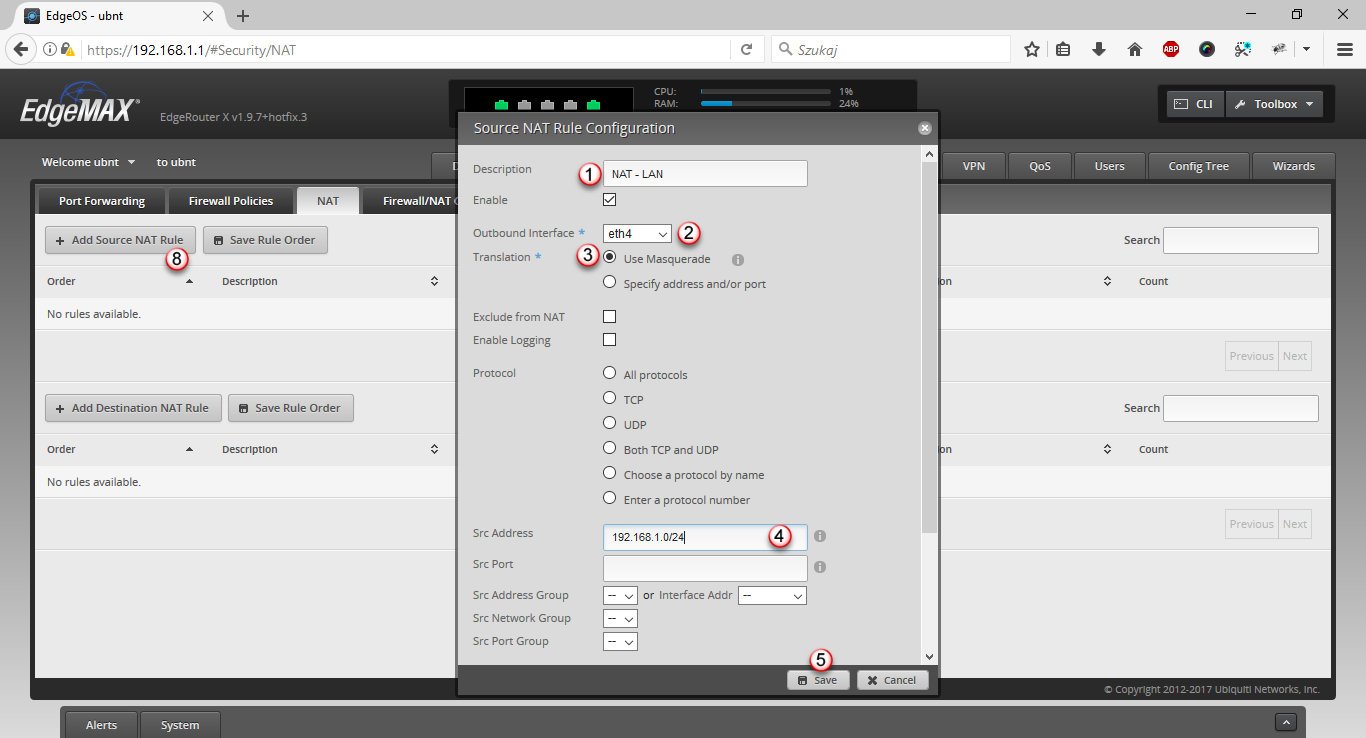 Ubiquiti Edge Router PPTP Client