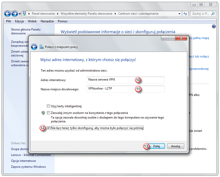 Windows 7 L2TP VPN