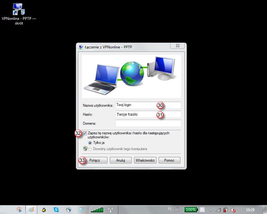 Windows 7 PPTP VPN