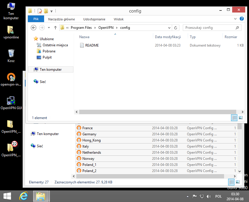 Windows 8 OpenVPN