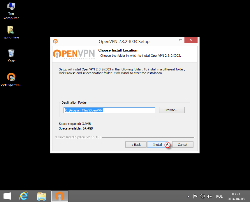 Windows 8 OpenVPN