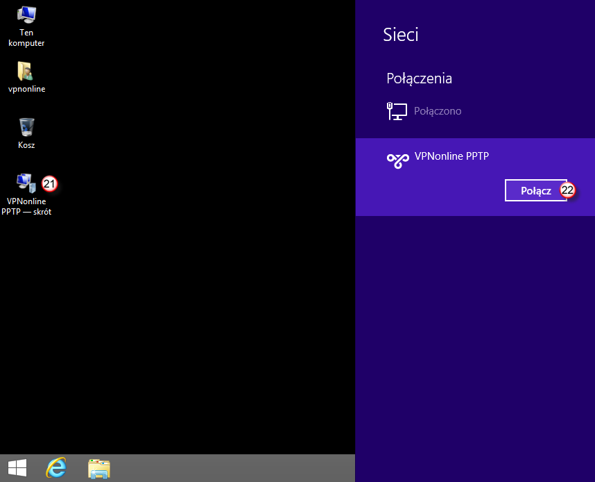 Windows 8 PPTP VPN