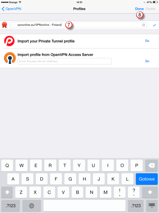 iPad OpenVPN VPN